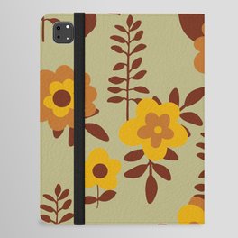 Retro 60S spring pastel floral print iPad Folio Case