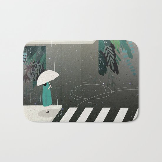let it rain Bath Mat
