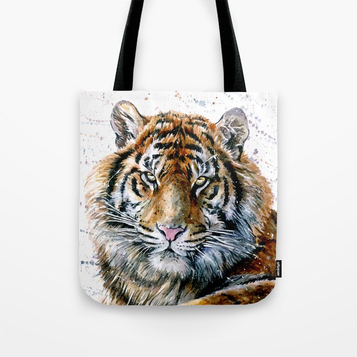Tiger watercolor Tote Bag
