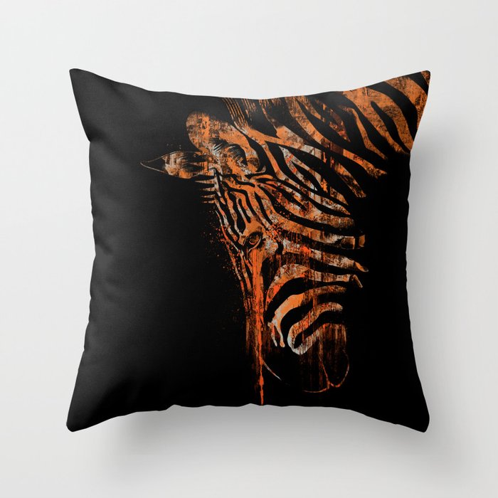 Zebra Mood Throw Pillow
