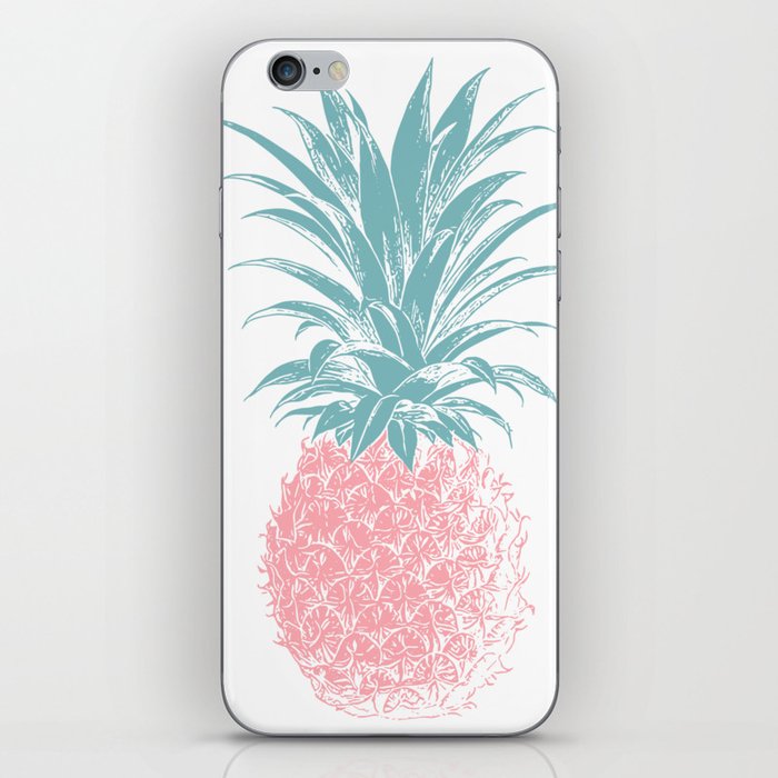 Simple Modern Boho Pineapple Drawing iPhone Skin