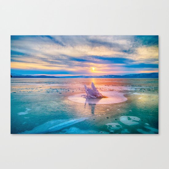 The Strange Ice Circle of Baikal Canvas Print