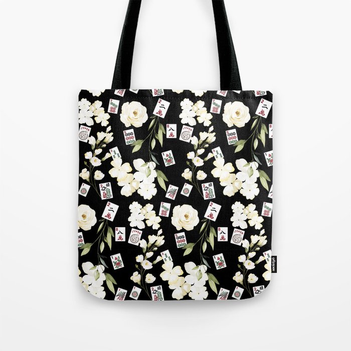 Floral Mahjong Tote Bag