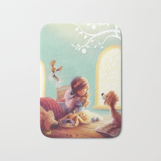 Snow White and the Seven Doggies Bath Mat