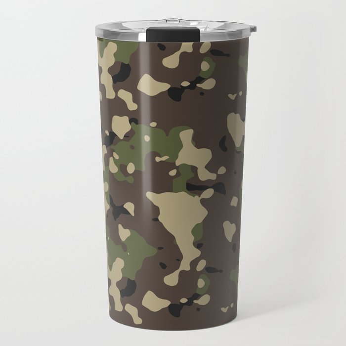 Military Olive Camouflage Travel Mug