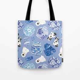 Chinoiserie Curiosity Cabinet Toss 7 Tote Bag