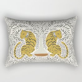 Tiger Vase Rectangular Pillow | Tiger, Boho, Jungle, Palm, Leopard, Pattern, Vase, Black And White, Cat, Cheetah 