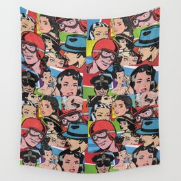 Retro Comic Book Collage  Wall Tapestry