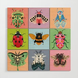 Tiled Bug Print Wood Wall Art