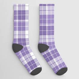 Ultra Violet Tartan Pattern Socks