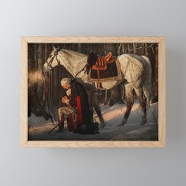 George Washington A Prayer at Valley Forge Framed Mini Art Print