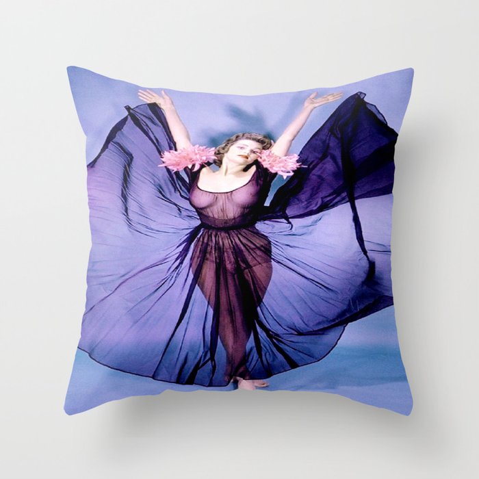 Vintage Lingerie Pin Up Throw Pillow