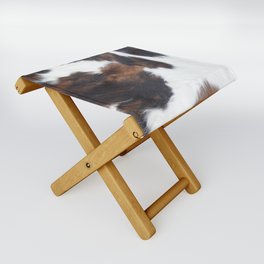 Kisses From The West - Faux Cowhide Modern Southwestern Print Folding Stool