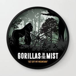 Gorillas in the Mist - Alternative Movie Poster Wall Clock