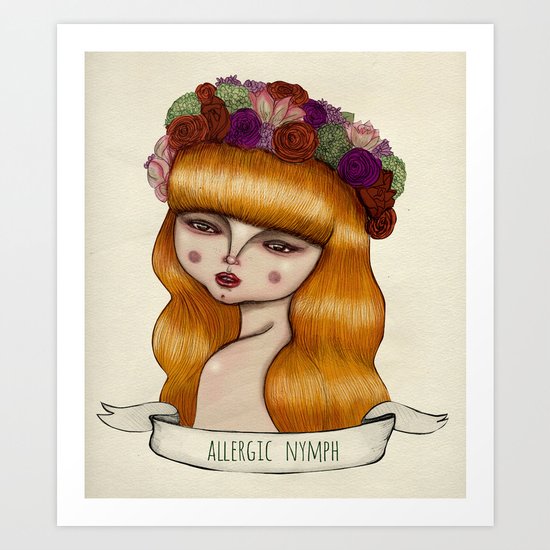 Allergic Nymph Art Print