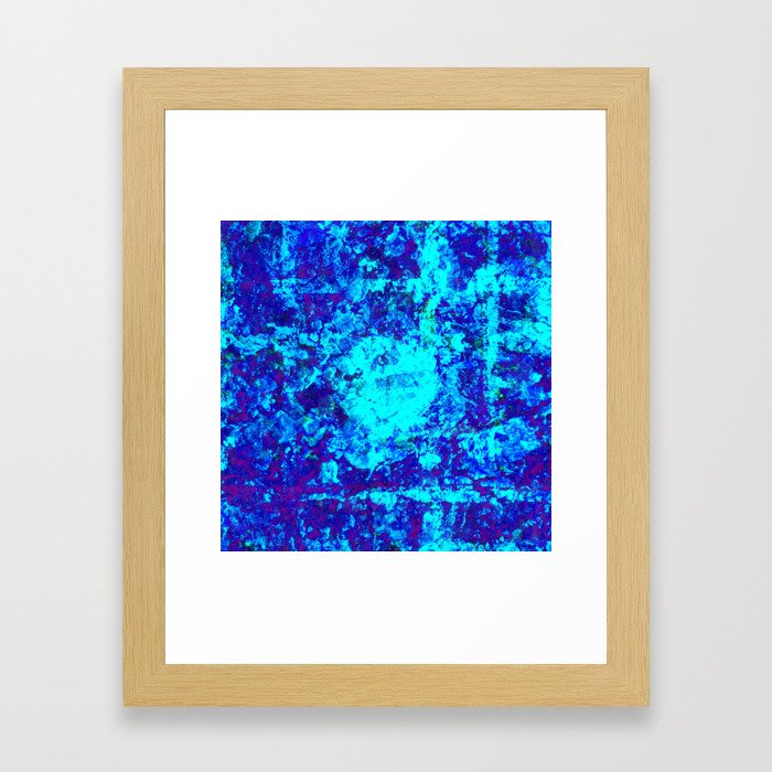 AQUA - Abstract blue water painting Framed Art Print