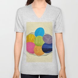 colorful eggs V Neck T Shirt