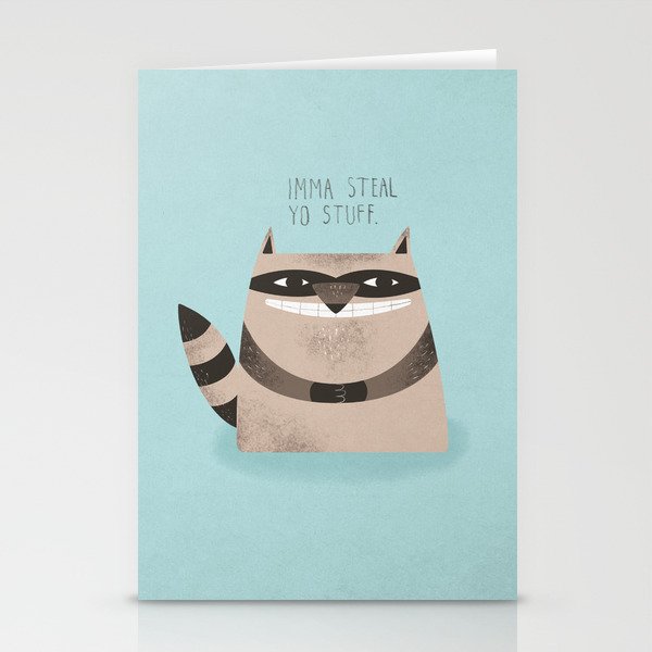 Sneaky Raccoon Stationery Cards