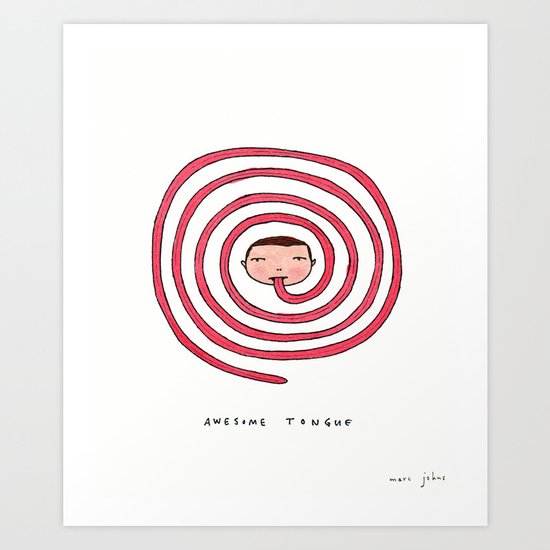 Awesome tongue Art Print