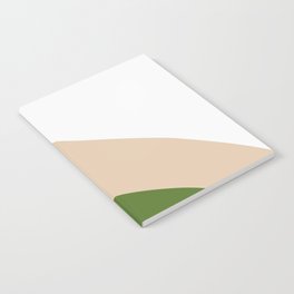 Simple Waves - White, Sand & Palm Green Notebook