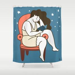 Immersive reading Shower Curtain