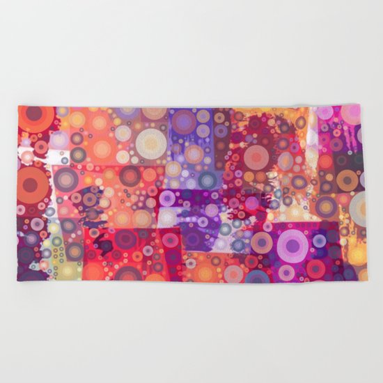 Harlequin Bubbles Beach Towel