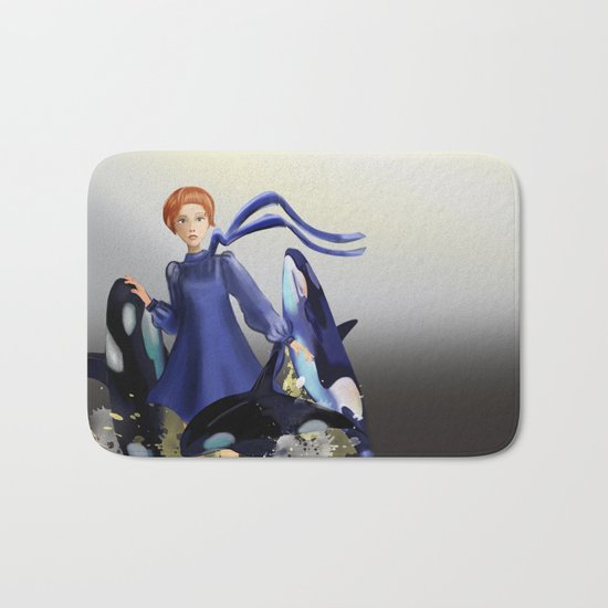 Blue Whales Bath Mat