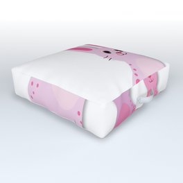 Pink Rabbit Design Art.  Outdoor Floor Cushion | Bunnyeaster, Rabbitfabric, Rabbit, Rabbitceltic, Graphicdesign, Rabbitart, Easter, Rabbitdesign, Bunny, Cutebunny 