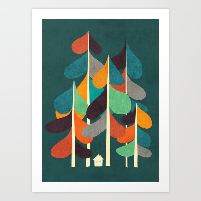Cabin in the woods Art Print