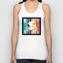 Rise to bike! Funny cyclist slogan. Gift for biker. Perfect present for mom mother dad father friend Tank Top