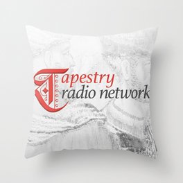 Tapestry Radio Logo Throw Pillow