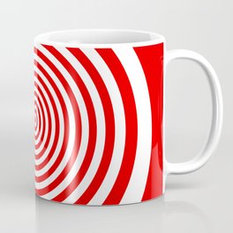 Red and White Spiral Mug