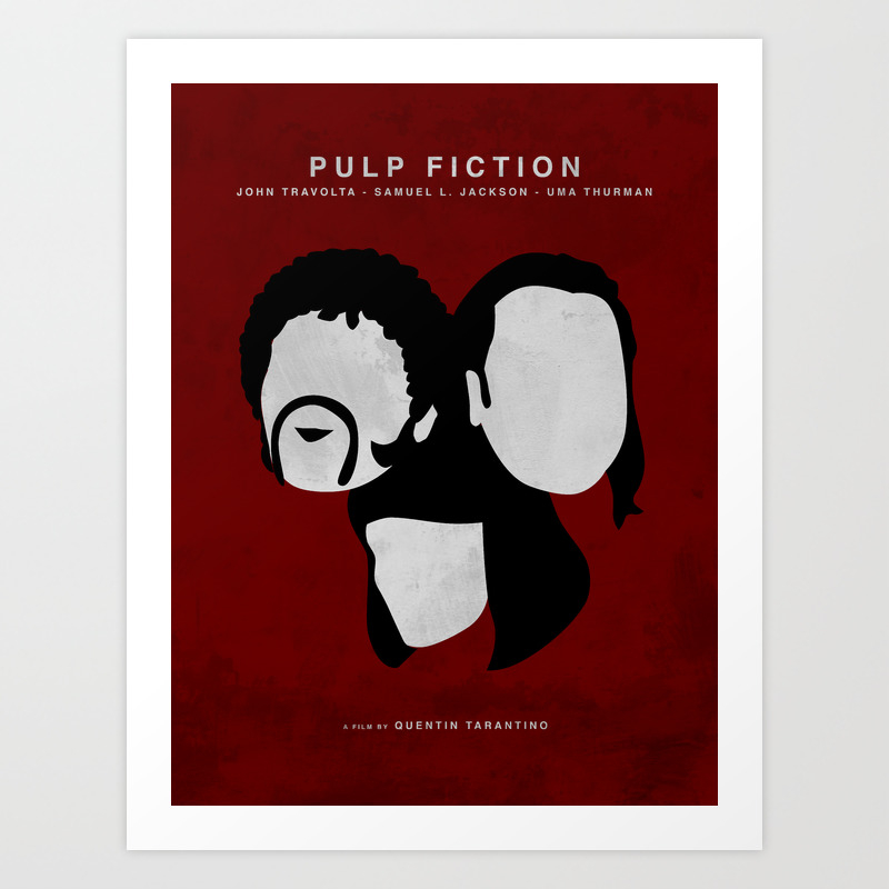 Pulp Fiction 1994 Minimalist Movie Poster Art Print By Classicalart Society6