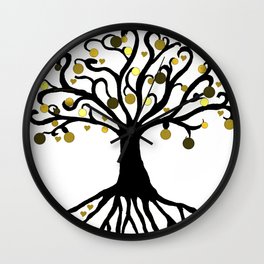 "Yggdrasil",Golden,Tree of Life,HOME DECOR,Duvet Covers,Comforters,Bed spreads,Blankets,Backpack Wall Clock