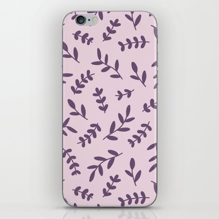 Leaves Pattern (purple) iPhone Skin