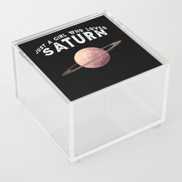 Planet Saturn Just A Girl Who Loves Saturn Acrylic Box