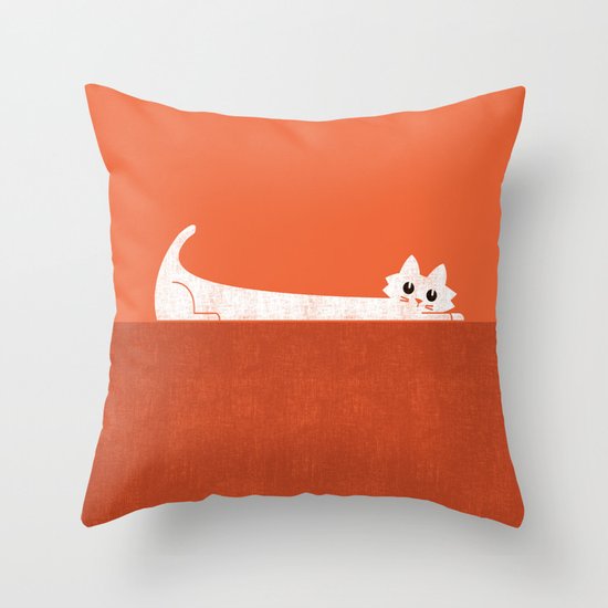 Mark's Superpower: cat Superstretch Throw Pillow