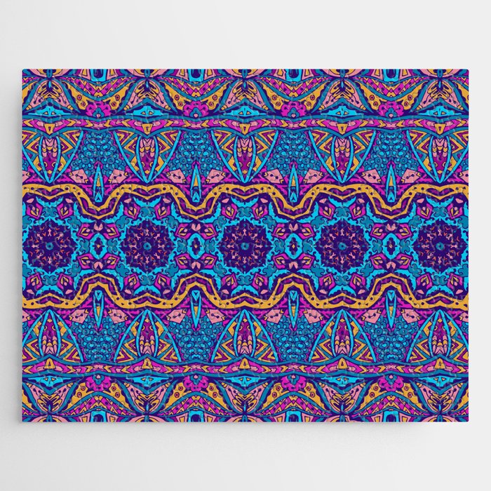 Ethnic Textile Print Seamless Pattern Jigsaw Puzzle