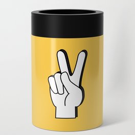 Peace Sign yellow Can Cooler