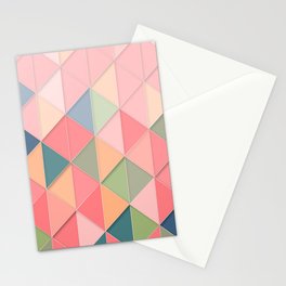 Geometric Triangles 3 Stationery Card