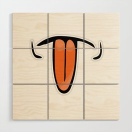 Stick your tongue out Wood Wall Art