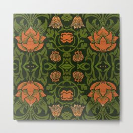 William Morris Arts & Crafts Pattern #3 Metal Print | Drawing, Abstract, Botanic, Garden, Vintage, William Morris, Retro, Antique, Nature, Flower 