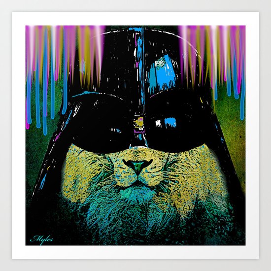 DARTH LION HIPSTER Art Print