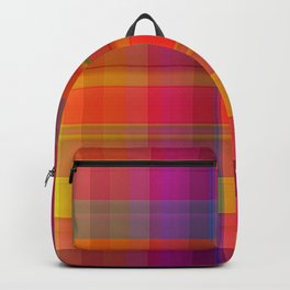 Plaid, hot colors Backpack | Checkert, Graphicdesign, Digital, Plaid, Friendly, Modern, Trendy, Warm, Pattern, Graphic Design 