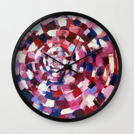  Red spiral of time Wall Clock