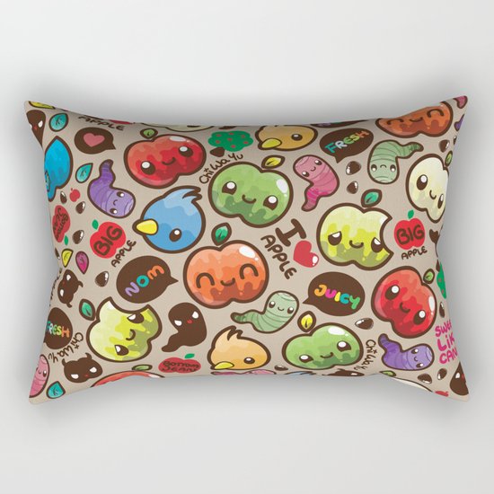 Apple Pattern Rectangular Pillow
