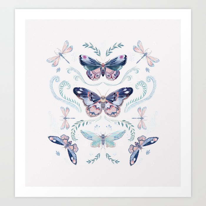 Butterflies painting Art Print