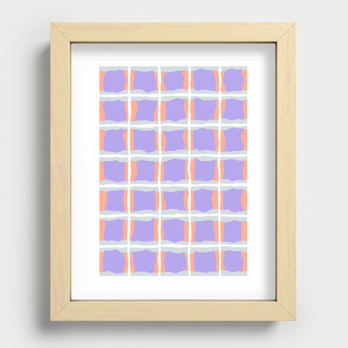 Check Sunset 80's Recessed Framed Print