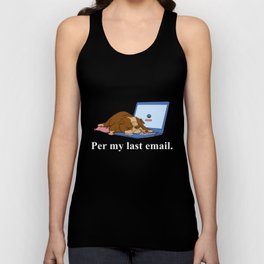 Per My Last Email Funny Work From Home Office Humor Unisex Tank Top