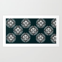 Floral Ace Pattern Art Print